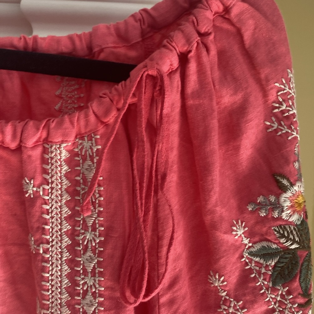 NWT Johnny Was Paola Peasant Tie Blouse in Size M - Picture 3 of 13